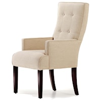 Baye Dining Arm Chair with Tufted Button Accents