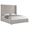 JGW Furniture Romance Linen King Upholstered Bed