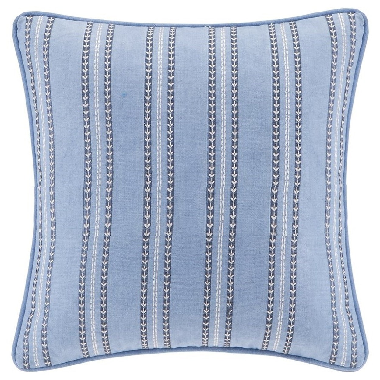 JLA Home Echo Design Striped Embroidery Square Pillow