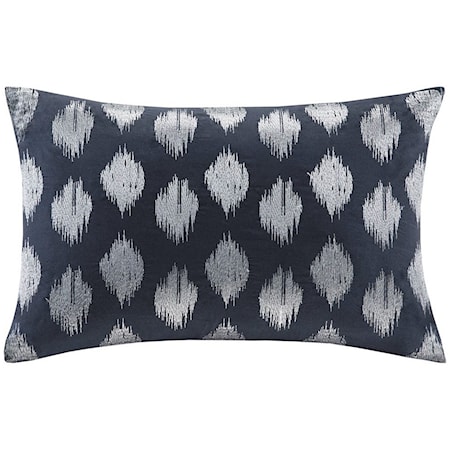 Embroidered Oblong Pillow