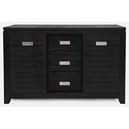 54" Server w/Three Drawers and Sliding Door