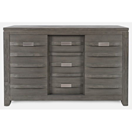 54" Server w/Three Drawers and Sliding Door