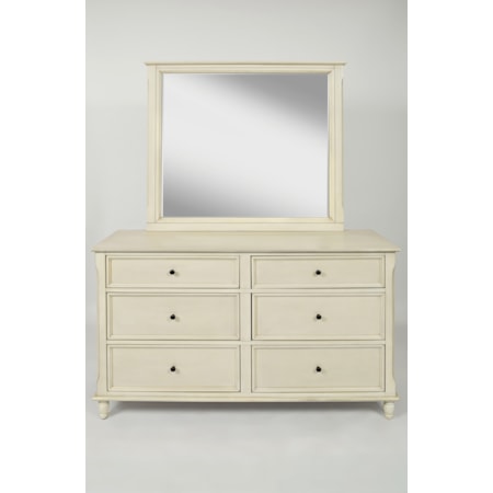 Dresser and Mirror Set