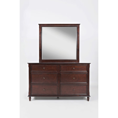 Dresser and Mirror Set