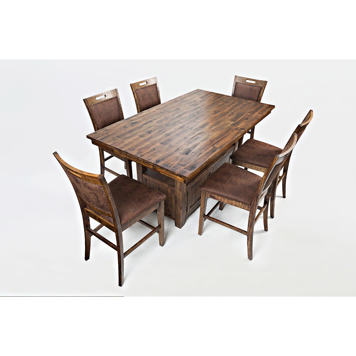 Jofran Cannon Valley Cannon Valley Counter Height Table & 6 Stool