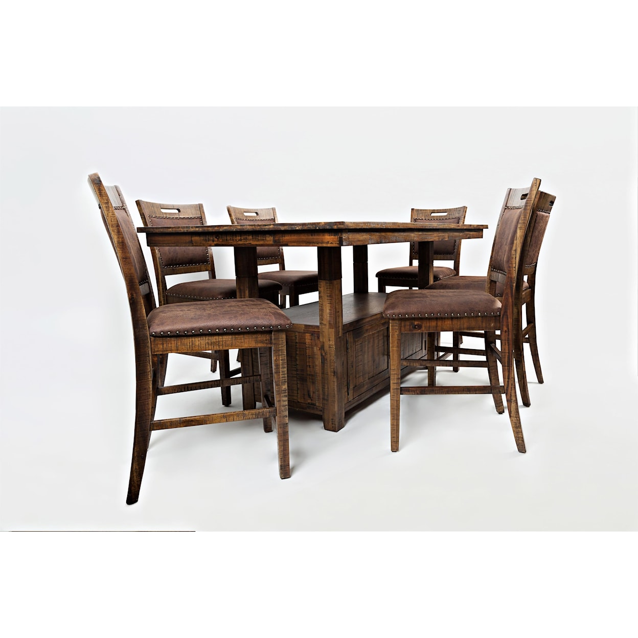 Jofran Cannon Valley Cannon Valley Counter Height Table & 6 Stool