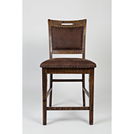 Upholstered Back Counter Stool