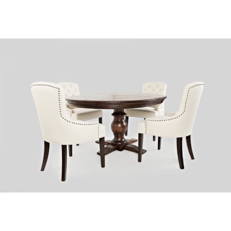 Table and Upholstered Chair Set