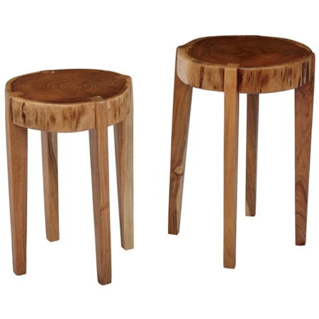 All Wood Accent Tables (Set of 2)