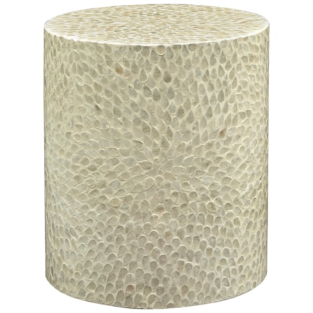 Round Capiz Accent Table