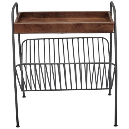 Magazine Rack Chairside Table