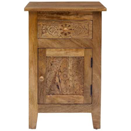 Hand Carved Accent Table