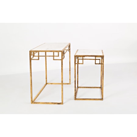 Marble & Matte Nesting Tables (Set of 2)