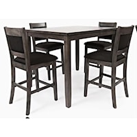 5 Piece Counter Height Dining Set includes Table and 4 Chairs