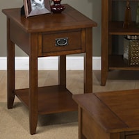 Chairside Table with 1 Drawer and 1 Shelf