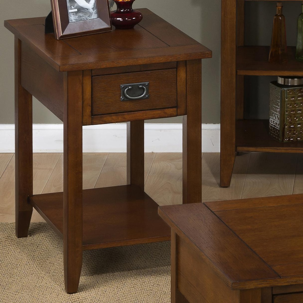 Jofran Mission Oak Chairside Table