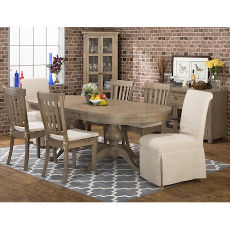 Casual Oval Table Set