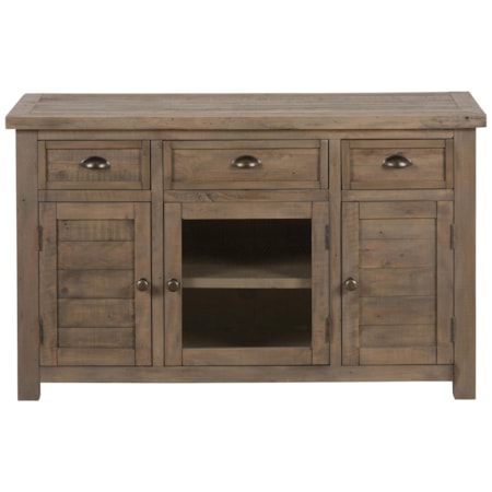 50” Reclaimed Wood Media Unit