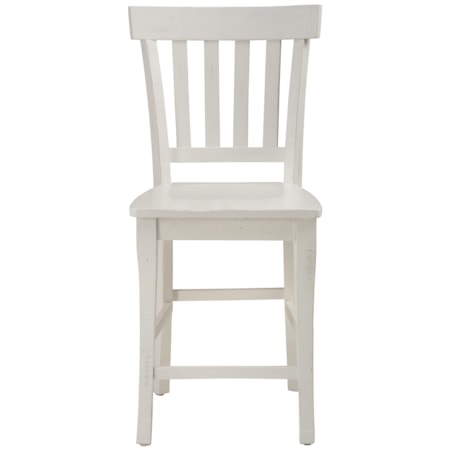 Reclaimed Pine Slat Back Bar Stool