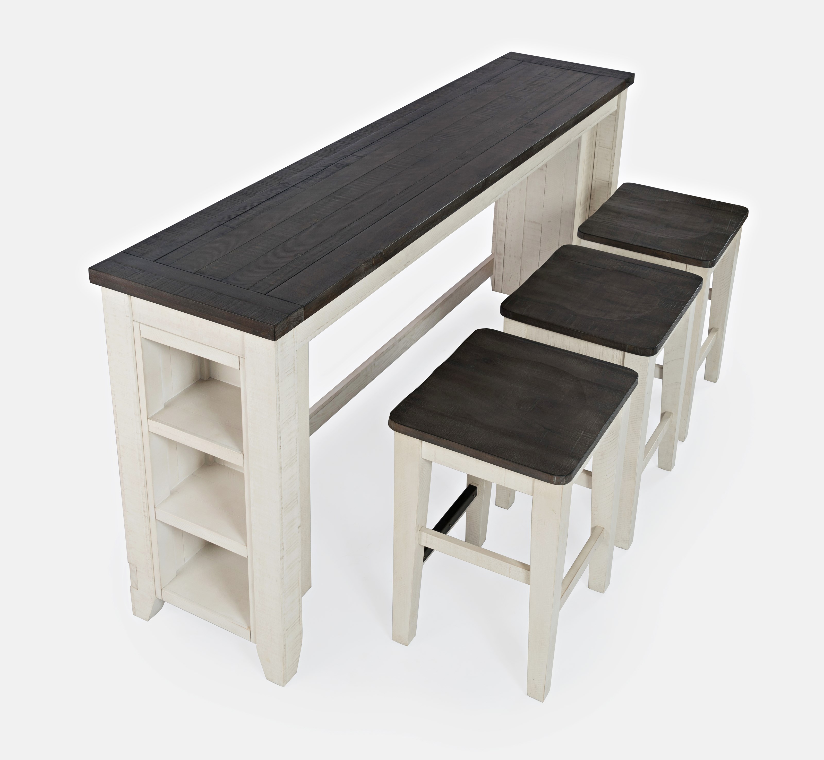 4pc Sofa Console, Stool Set