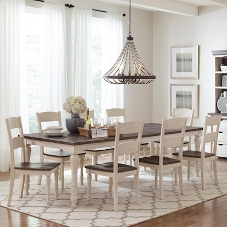 Rectangular Table and 8 Chairs