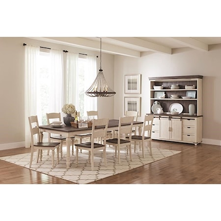 5 Piece Dining Set Includes Table And 4 Side