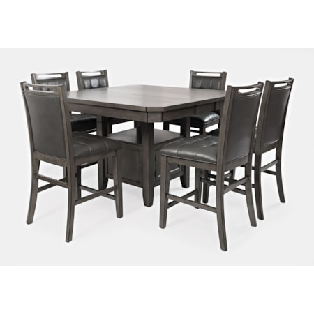 7 Piece Pub Table and Chair Set