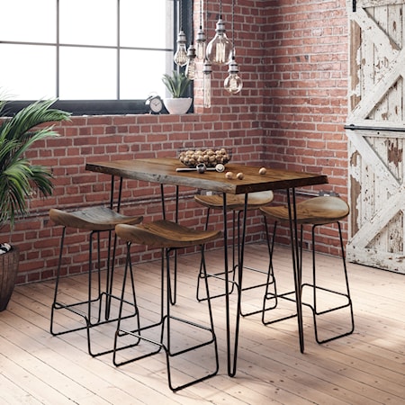 5-Piece Counter Table and Stool Set