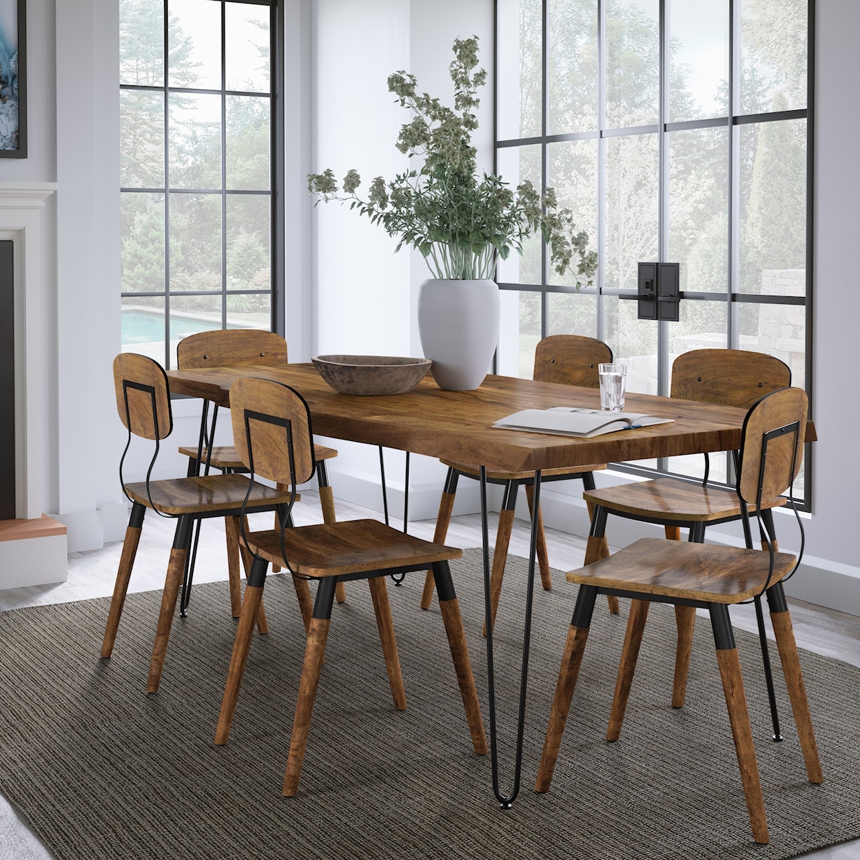 VFM Signature Nature's Edge 7-Piece Table and Chair Set