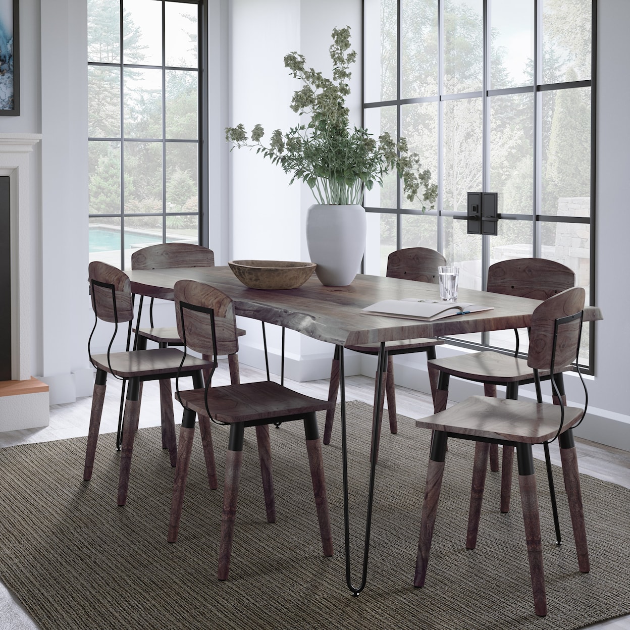 VFM Signature Nature's Edge 7-Piece Table and Chair Set