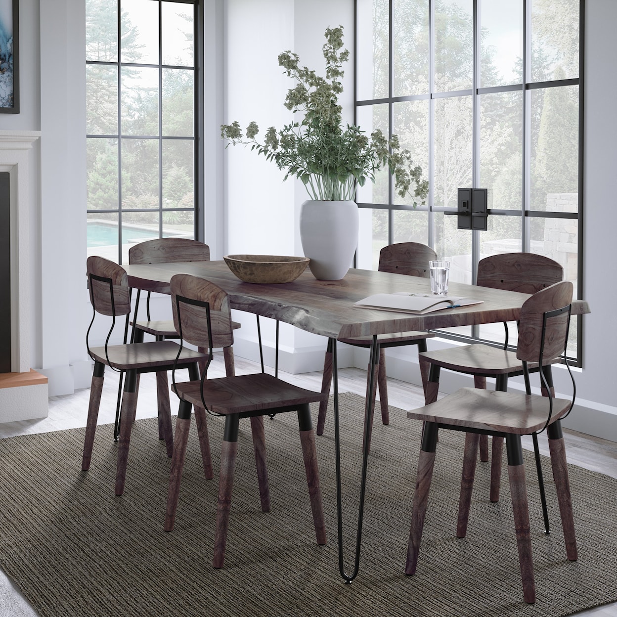 Jofran Nature's Edge 7-Piece Table and Chair Set