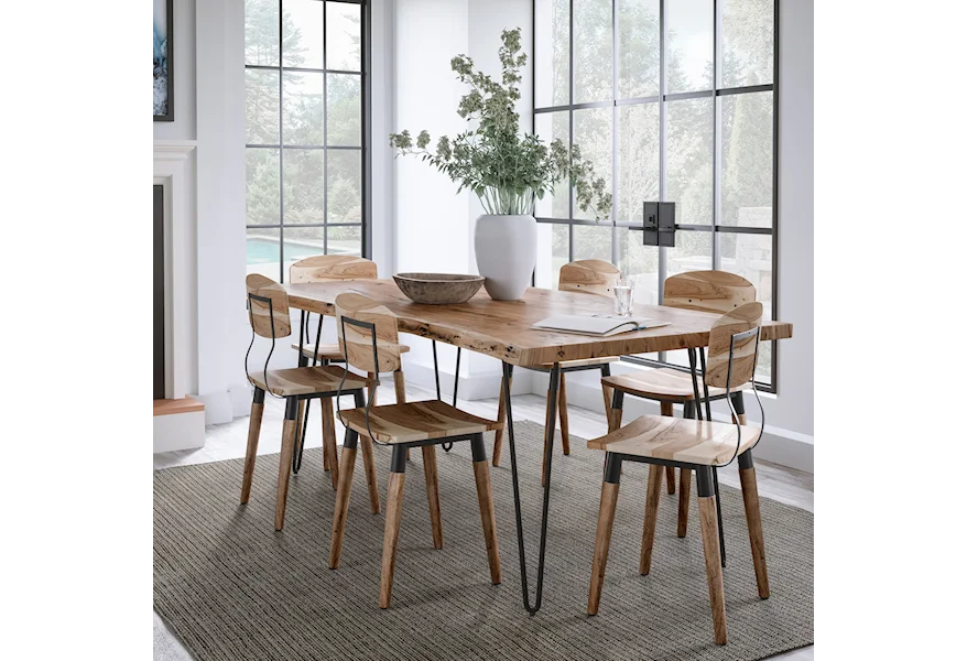 Nature's Edge 7-Piece Table and Chair Set by Jofran at Jofran