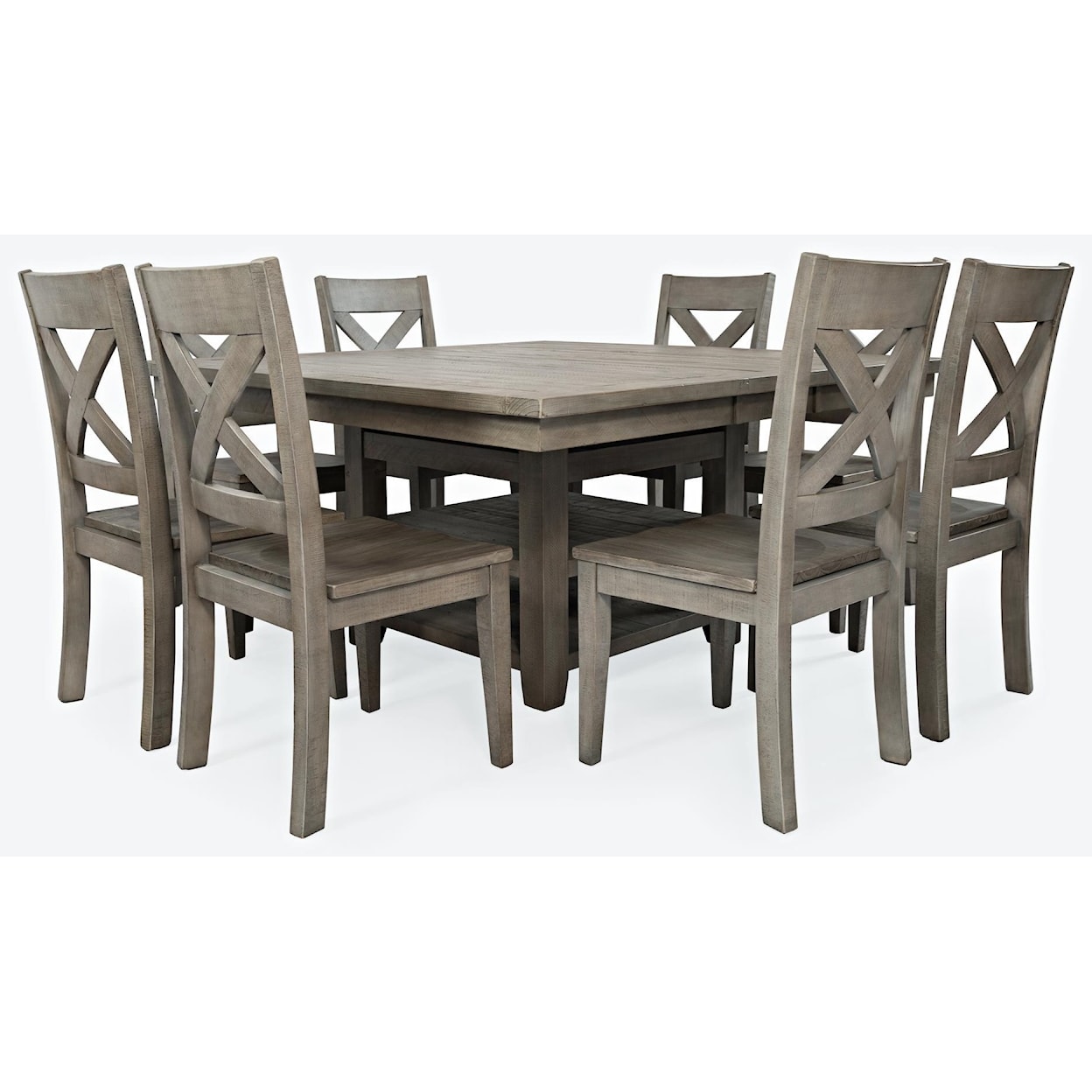 Jofran Outer Banks Hi/Low Storage Dining Table with 6 Stools