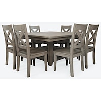 Hi/Low Storage Dining Table with 6 Stools