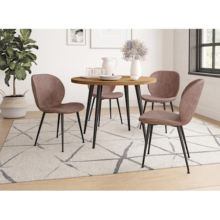 Round Dining Table x 4 Chairs