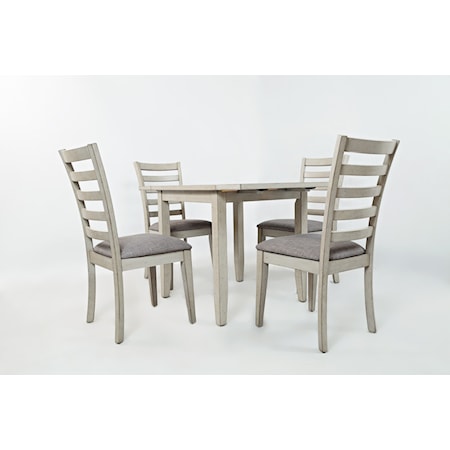 Drop-Leaf Table and 4 Chair Set