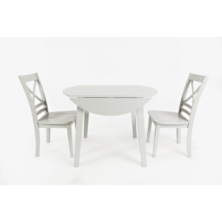 Round Drop Leaf Table and Chair Set