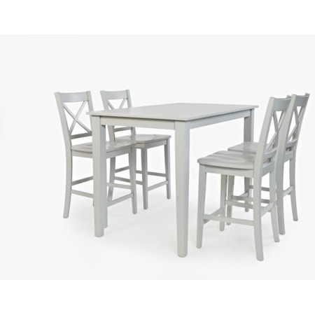 Rectangle Counter-Height Table and Chair Set