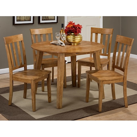 Round Table and 4 Chair Set
