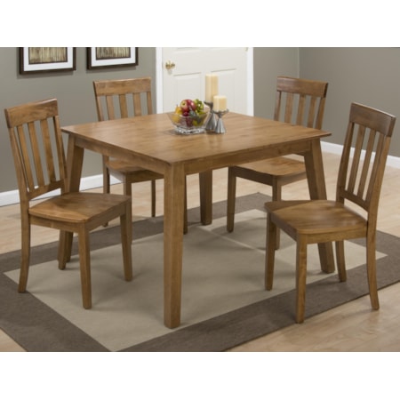 Square Table and 4 Chair Set