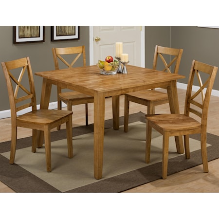 Square Table and 4 Chair Set