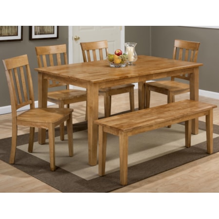 Rectangle Dining Table Set with Bench