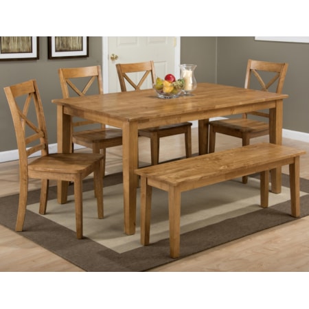 Rectangle Dining Table Set with Bench