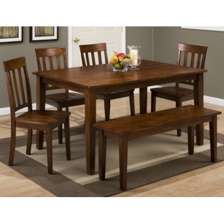 Rectangle Dining Table Set with Bench