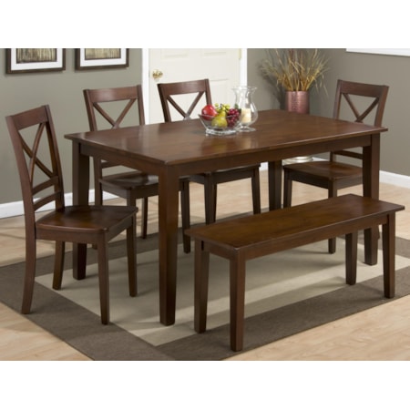 Rectangle Dining Table Set with Bench
