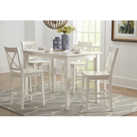 Rectangle Counter-Height Table and Chair Set