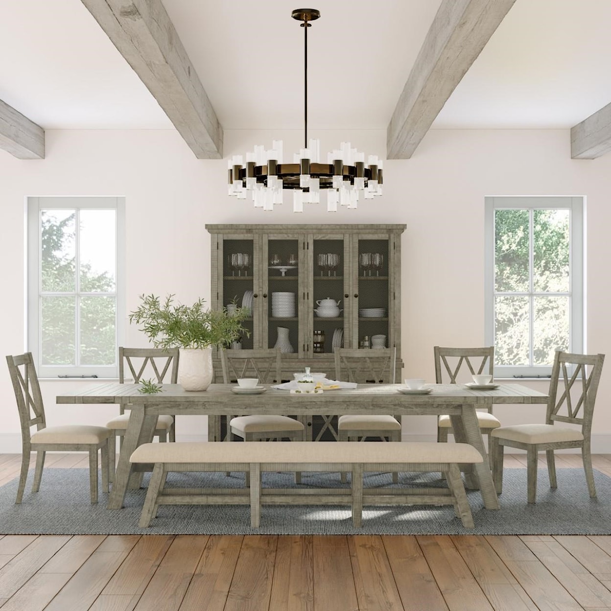 Belfort Essentials Telluride Trestle Ext. Dining Table