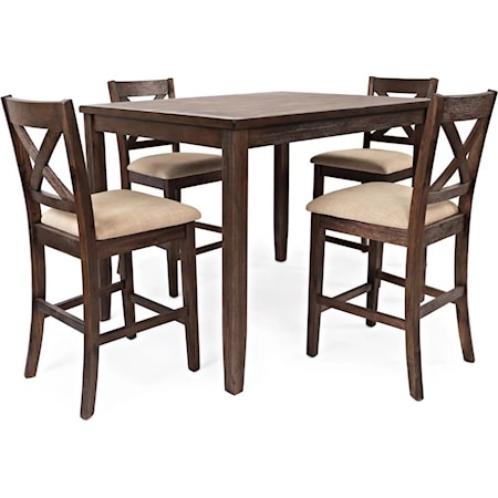 Brinkley 5-Piece Counter Height Dining Set
