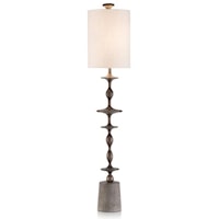 Matte Black Baluster Candlestick Floor Lamp