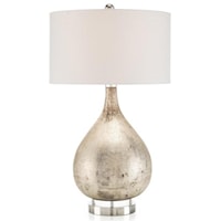 Table Lamp in Weathered Silver Finish